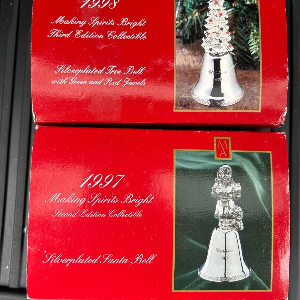 Silverplated Santa Bell with Festive Accents